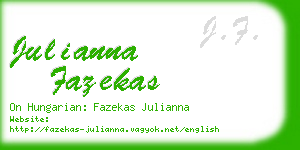 julianna fazekas business card